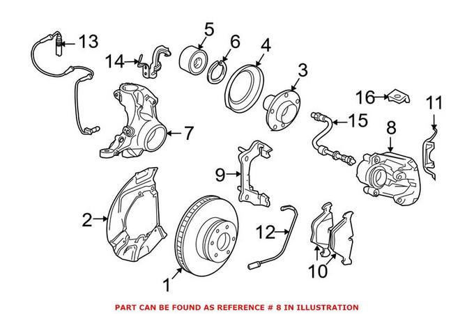 BMW Disc Brake Caliper - Front Passenger Right 34116766558